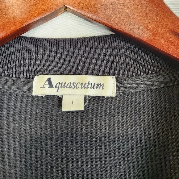 Aquascutum Black Quarter Zip‎ Long Sleeve Pullover Top Women's Size Large - Picture 6 of 7